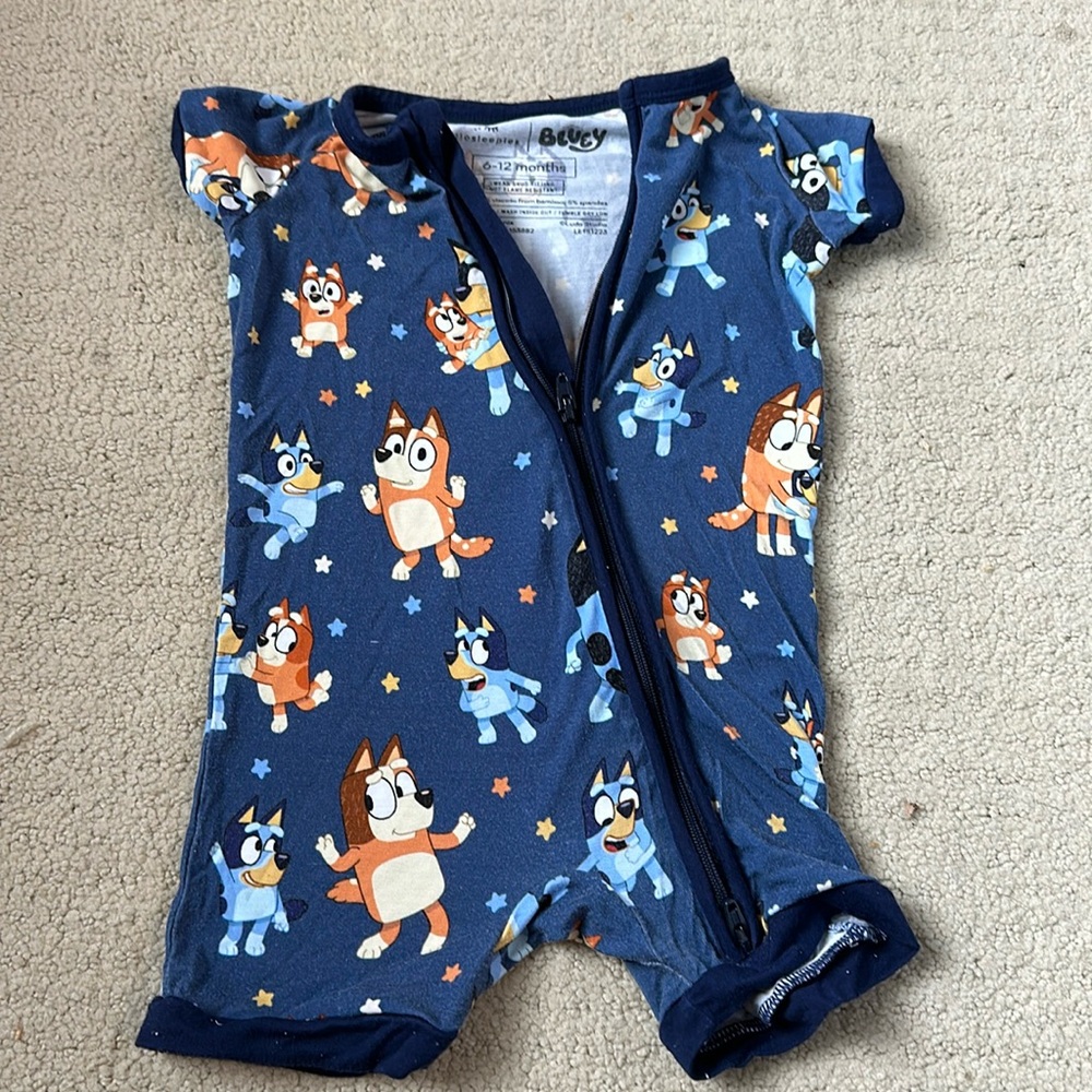 Little Sleepies Bluey Dance Mode Shorty 6-12mo